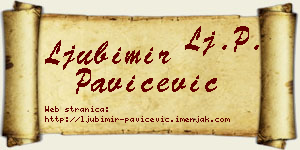 Ljubimir Pavičević vizit kartica